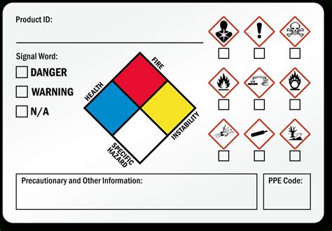 Ghs Secondary Label Template | printable label templates