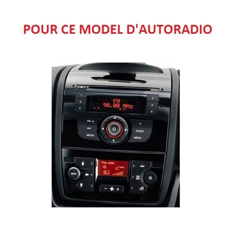 FACADE AUTORADIO CITROEN JUMPER 2011 2014 NOIR LAQUE ORIGINE 2DIN Silim