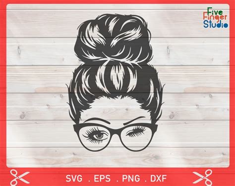 Messy Bun Svg For Cricut