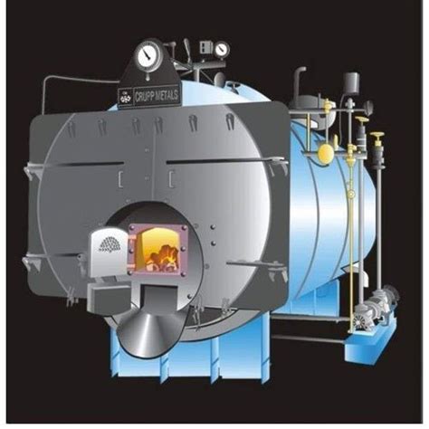 Mild Steel Horizontal Solid Fuel Steam Boiler Working Pressure 0 5 Kg