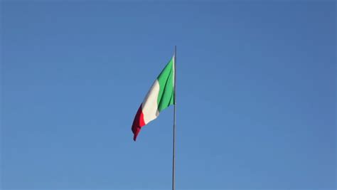 Italian Flag Waving In Wind Stock Footage Video Shutterstock