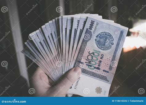 Currency of Uzbekistan. stock photo. Image of central - 118610226