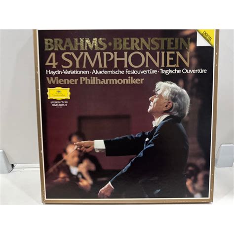 4LP Vinyl Records แผนเสยงไวนล BRAHMS BERNSTEIN 4 SYMPHONIEN J13B4