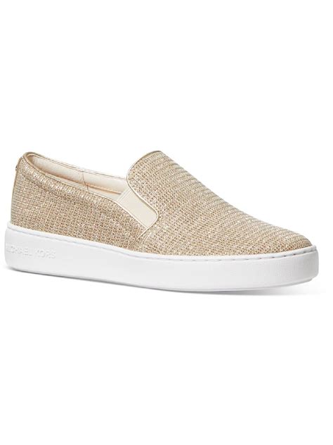 Michael Michael Kors Women S Keaton Coated Canvas Two Tone Logo Slip On