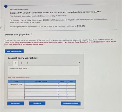 Solved Required Information Exercise Algo Record