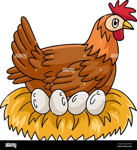 Chicken with Egg Cartoon Colored Clipart Stock Vector Image & Art - Alamy