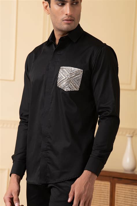 Hilo Design Mens Pocket Embroidery Shirt Hilo Design