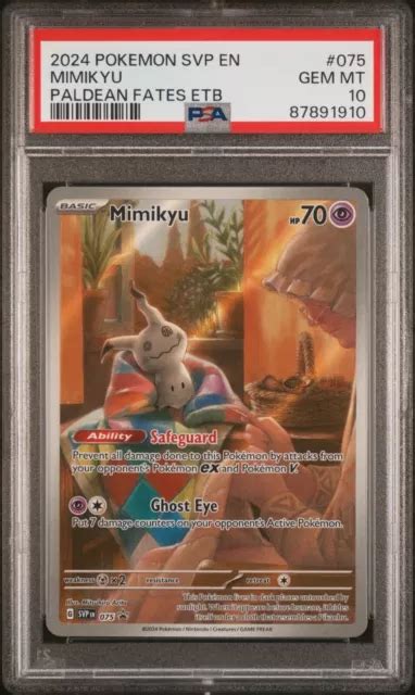 PSA 10 MIMIKYU SVP EN 075 Scarlet And Violet Promo Pokémon TCG 39 99