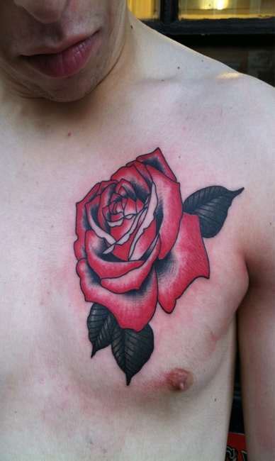 Rose Chest Tattoo Designs Ideas And Meaning Tattoos For You