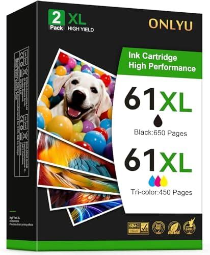 Amazon HP 61 Black Tri Color Ink 2 Pack Works With DeskJet