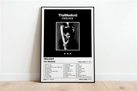 The Weeknd Trilogy Album Cover Print Poster Wall Art Etsy Uk