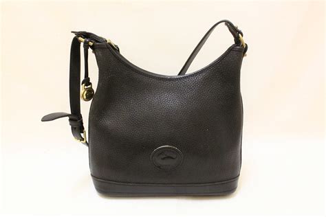 Dooney And Bourke Black Pebble Leather Shoulder Bag