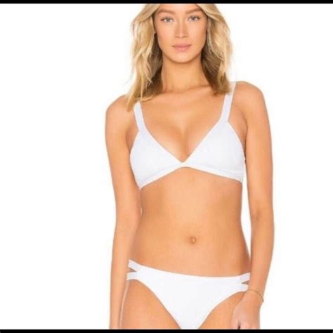 L Space White Farrah Ribbed Bikini Set Gem