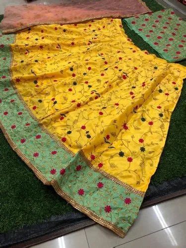 Yellow Regular Fit Ghagra At Best Price In Modasa Id 22806665912