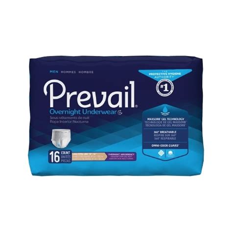 Prevail Men's Overnight Adult Absorbent Underwear Prevail® Men's ...