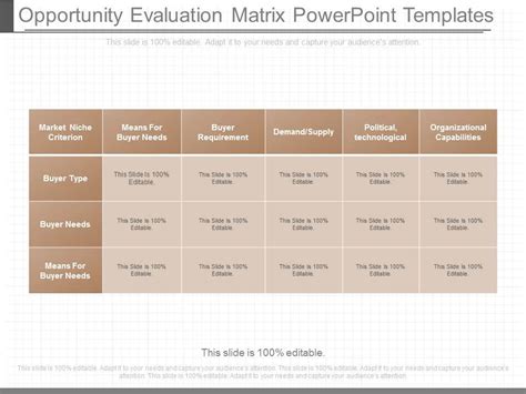 Opportunity Assessment Template