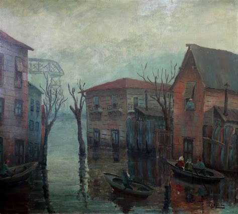 Juan Agustín Bassani Inundación en La Boca I Pinturas Pintura y