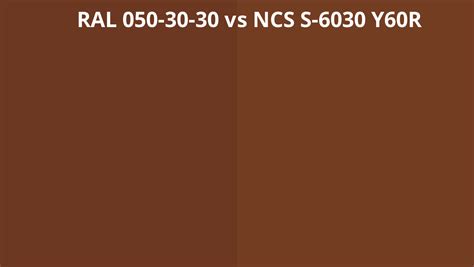 Ral 050 30 30 Vs Ncs S 6030 Y60r Ral Colour Chart Uk