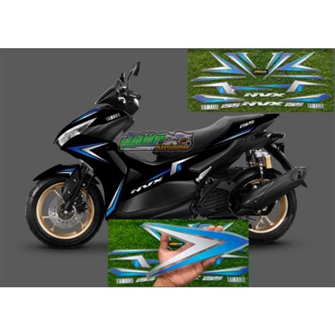 Jual STRIPING STICKER ALL NEW AEROX CONNECTED NVX 155 TRANSPARAN