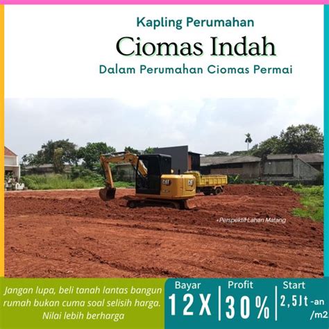 Kapling Dalam Perumahan Ciomas Permai Promo 2 Juta An M2