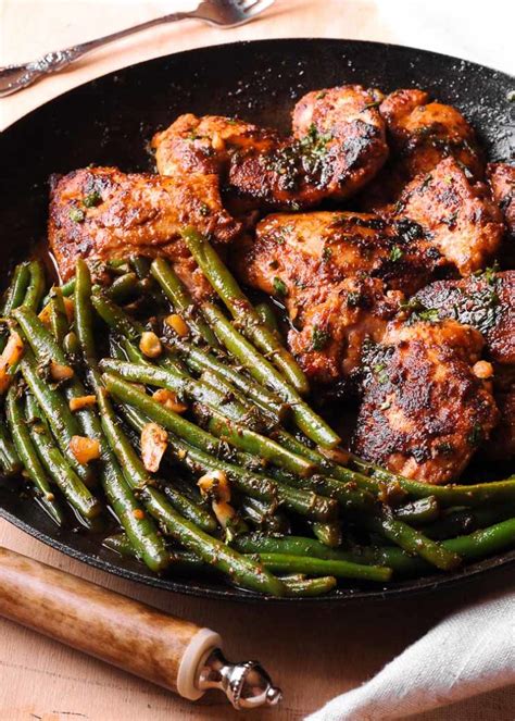 Lemon Garlic Chicken With Green Beans What S In The Pan