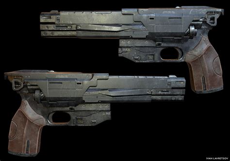 ArtStation - Hand Cannon 2.Destiny Fan Art, Ivan Lavretsov Anime Weapons, Sci Fi Weapons, Weapon ...