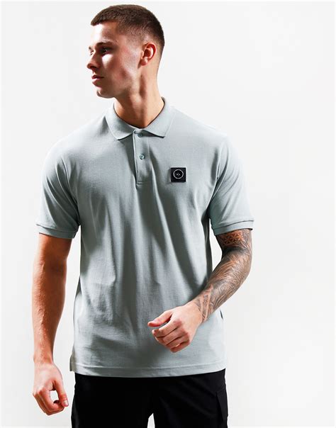 Shop Siren Short Sleeve Polo Shirt Oxide Green Marshall Artist