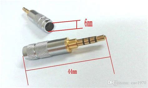 Gold Stereo Headphone Jack Plug Sparklight Cable 3 5mm 4 Pole Repair