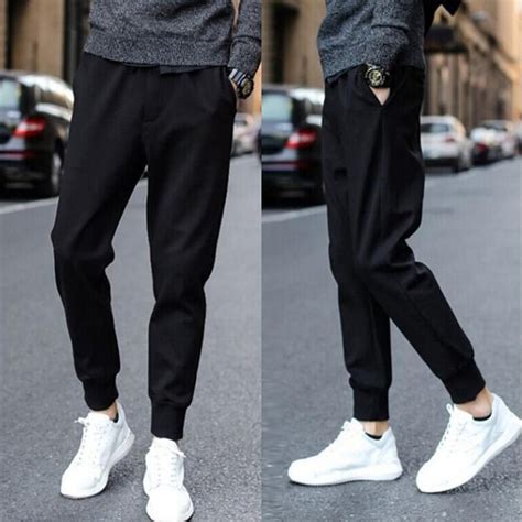 Black Mens Pants Cargo Full Length Big And Tall Casual Pants For Men