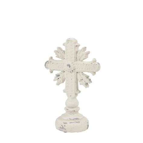 Litton Lane Ornate Cross Fiberglass Sculpture The Home Depot