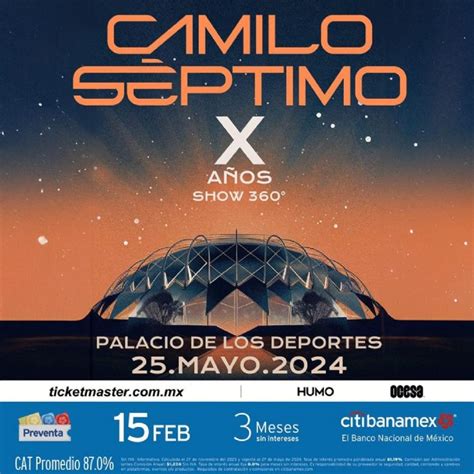 Camilo Séptimo en el Palacio de los Deportes precio fechas preventa