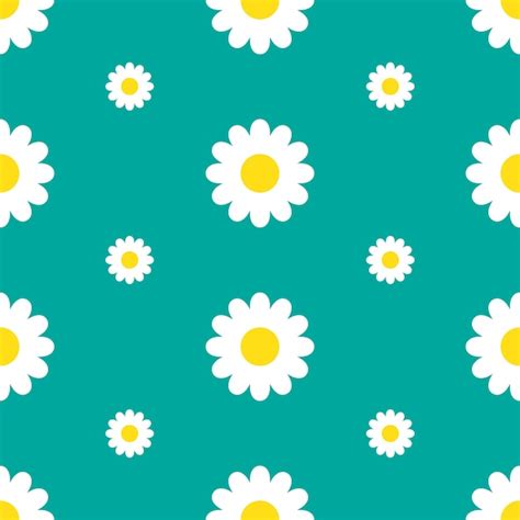 Premium Vector Seamless Pattern With Chamomile Vector Illustration