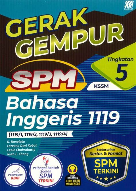 Sasbadi Gerak Gempur Spm Bahasa Inggeris Tingkatan Kssm