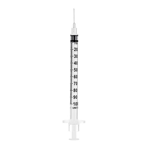 Sol M Insulin Syringe With Fixed Hypodermic Needle First Aid And