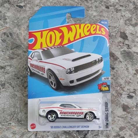 PUTIH Hot Wheels 18 Dodge Challenger SRT Demon White HW DRAG STRIP Shopee Malaysia