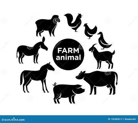 Animal Farm Logo Icon Designs Stock Illustration Illustration Of