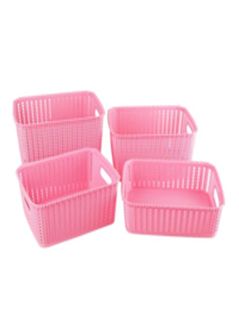 Buy Cello Style Knit Pieces Pink Small Plastic Basket Without Lid