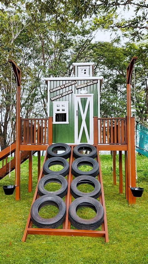 Clubinho V Deo Em Casa De Madeira Casas Playground