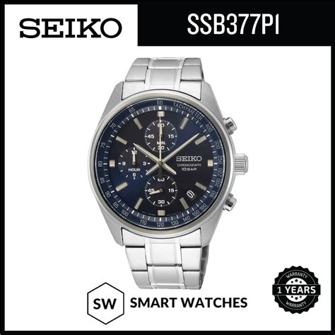 Seiko Quartz Chronograph Mens Watch Ssb377p1 1 Year Warranty