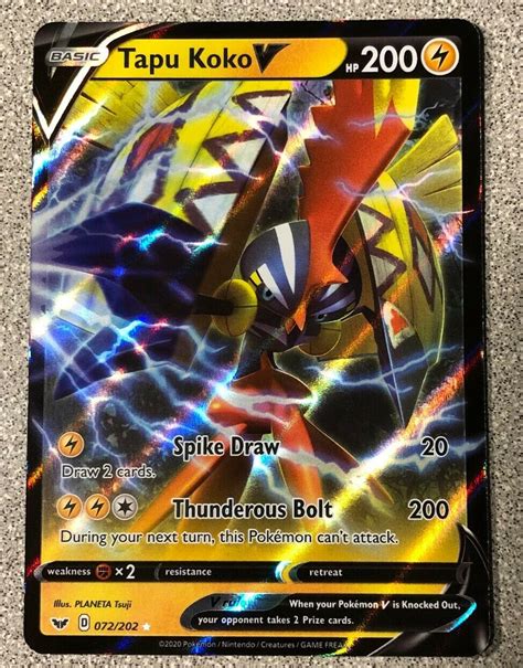 Tapu Koko Pokemon Card Holo 2020 New Values MAVIN