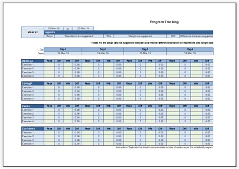 Activity Tracker Printable