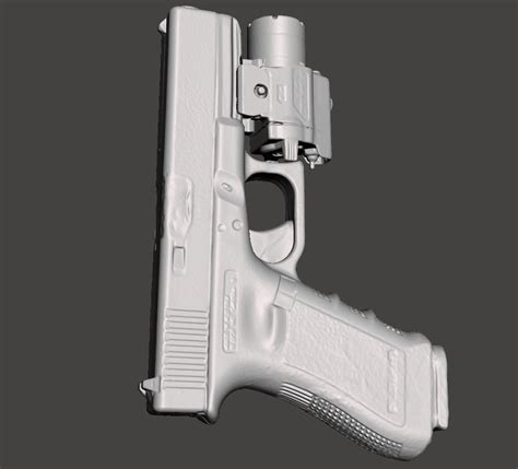 Download Stl File Glock 17 With Tlr 4 Dimensionally Accurate • 3d