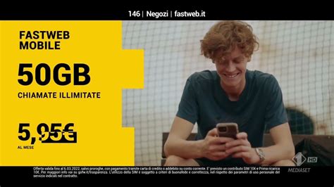 Fastweb Mobile 50gb Spot Pubblicità 2022 Youtube