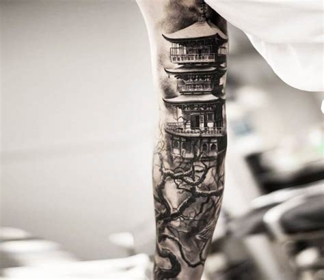 Pagoda tattoo by Oscar Akermo | Post 14849