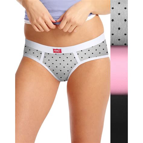 Hanes Hanes Womens Ultimate Boyfriend Vintage Hipster Panties 3 Pack