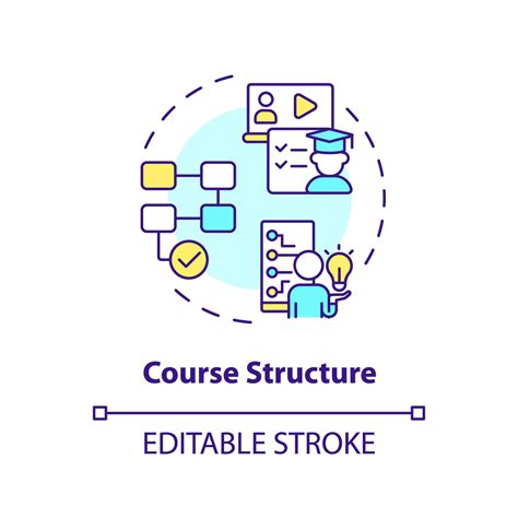 2d Editable Multicolor Icon Course Structure Concept Simple Isolated