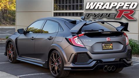 2017 Honda Civic Type R Vinyl Wrap Automotive Youtube