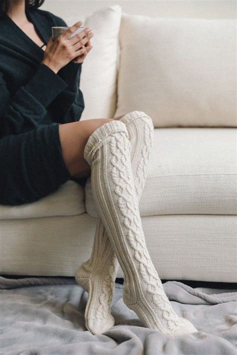 🚨 1 Left Jules Cable Knit Knee High Socks In Cream Cable Knit Socks