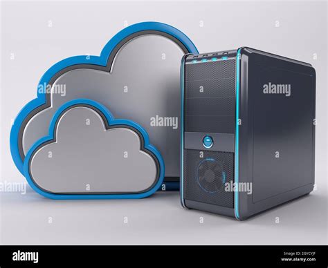 render  pc computer tower stock photo alamy