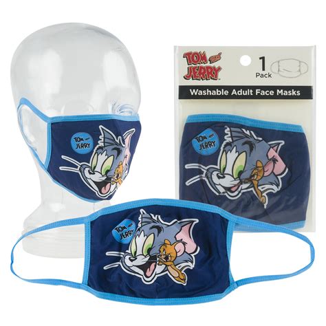 Wholesale Tom And Jerry Adult Face Mask Blue White Grey